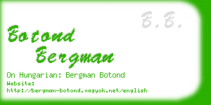 botond bergman business card